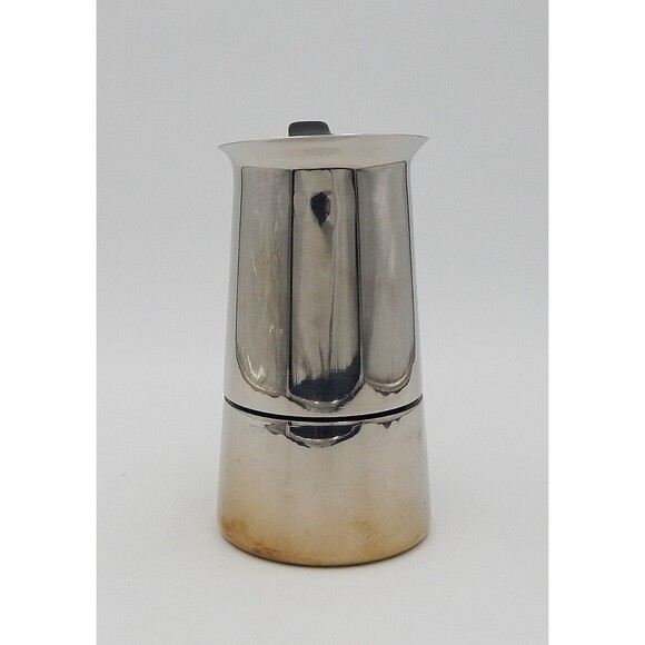 Guido Bergna GB Italy Espresso Maker Stainless 18-10 Stove Top Moka Pot 6 In - Picture 4 of 12